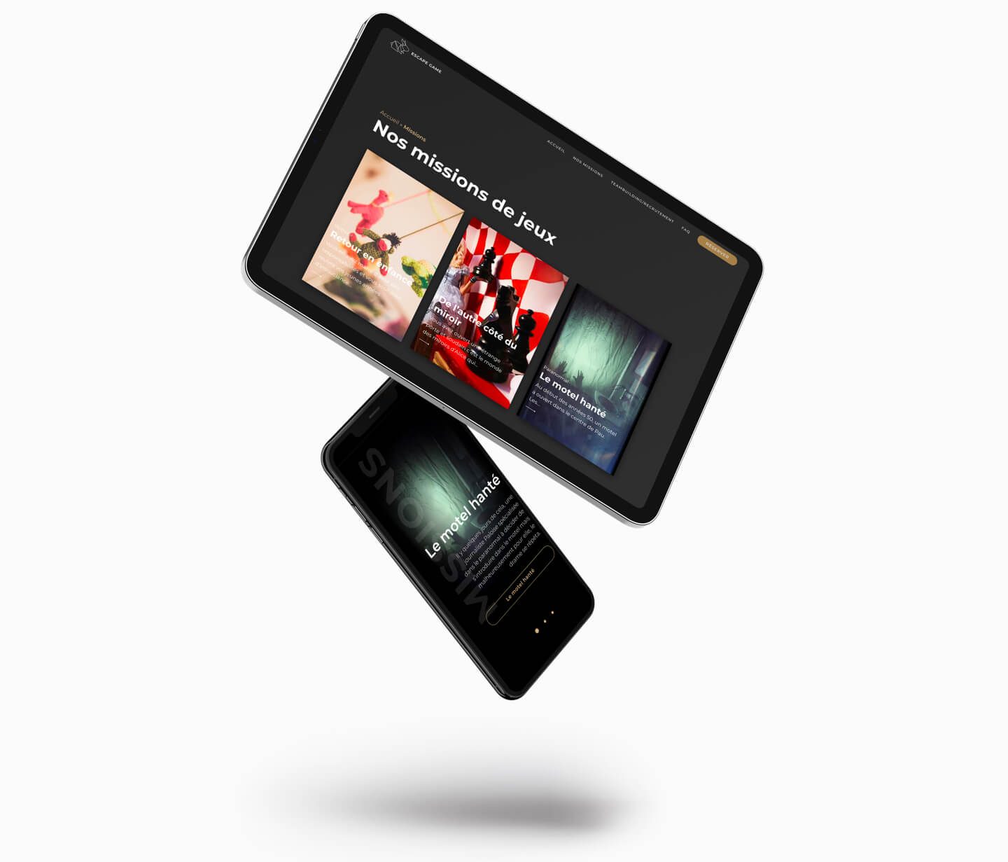 site internet responsive smartphone tablette escape game pau