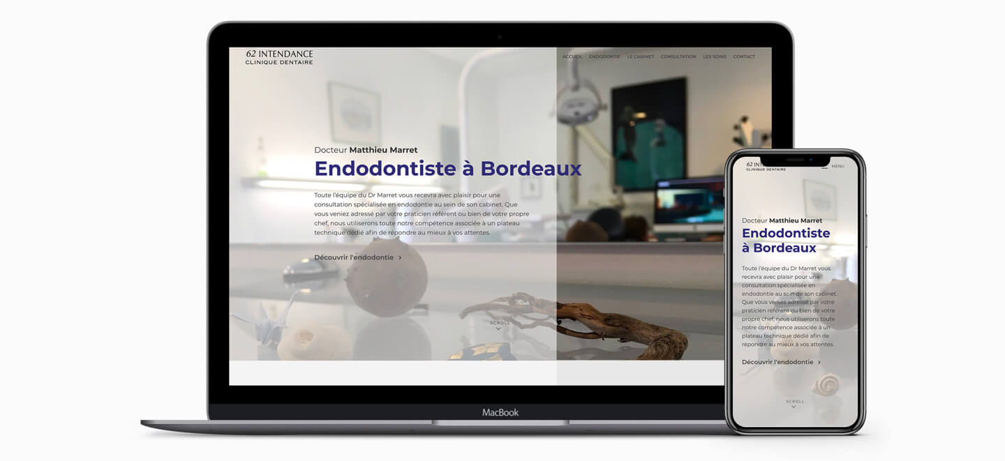 création de site interernet endodontie webmaster bordeaux