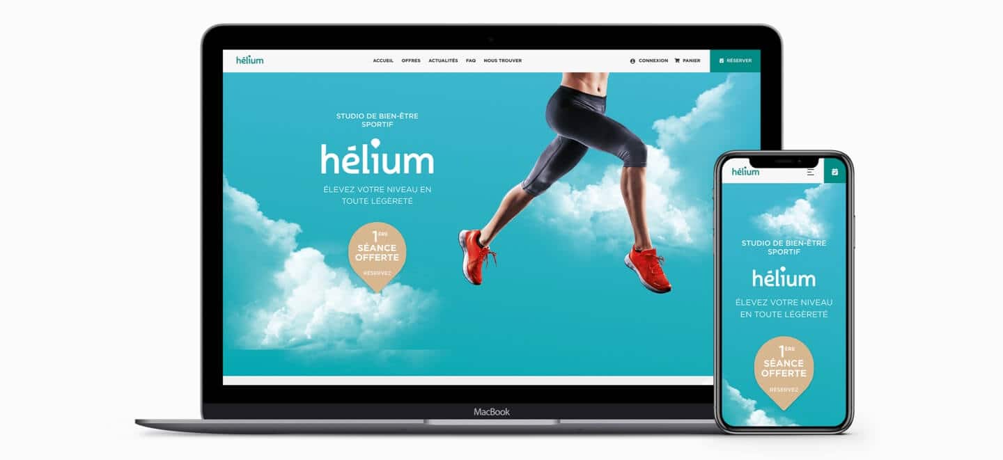 création site internet e-commerce hélium studio sport Pau