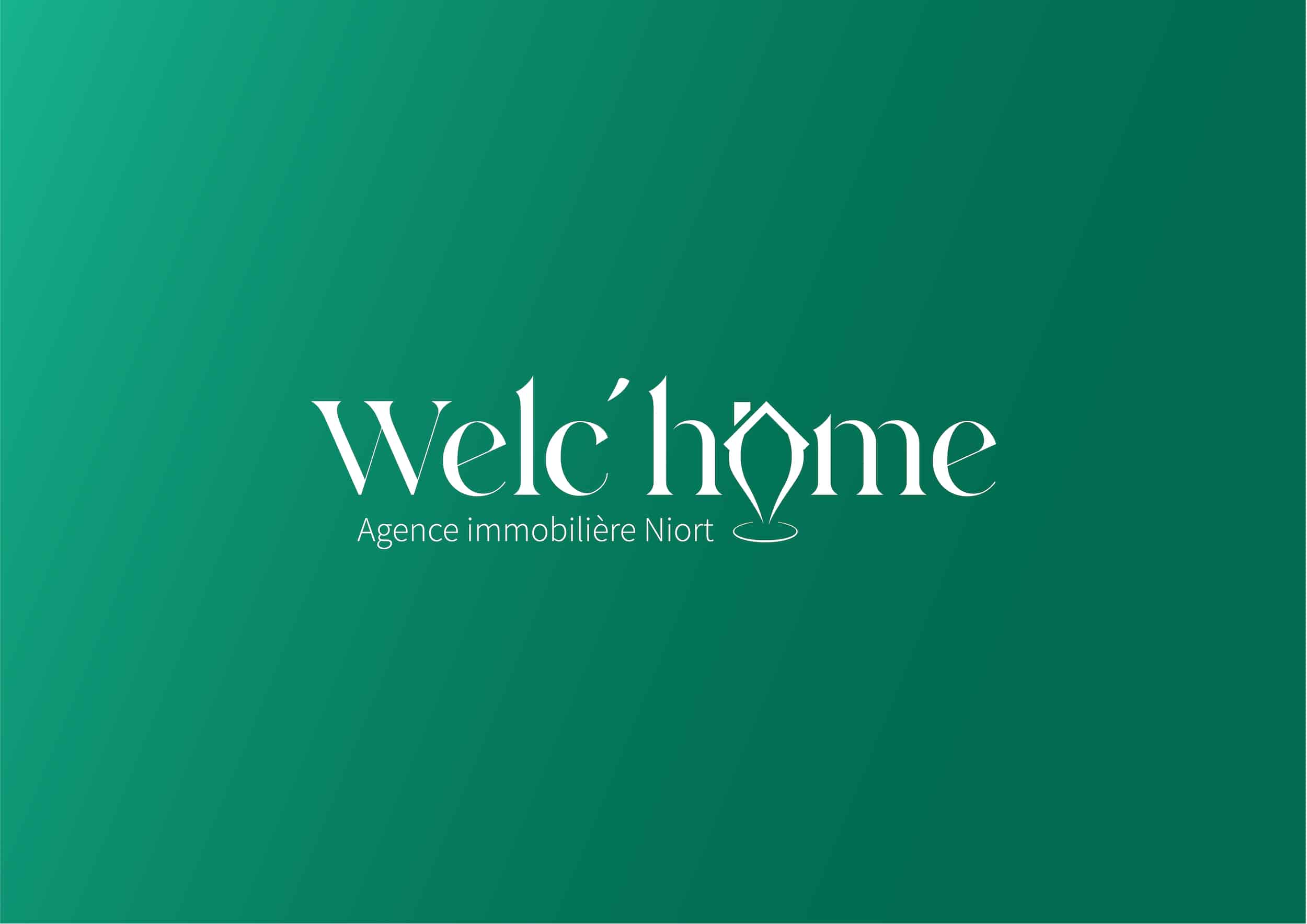 création logo agence immobilière Welc'home niort bordeaux